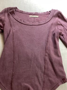 We The Free Long Sleeve Seam-Detail Tee in Mauve
